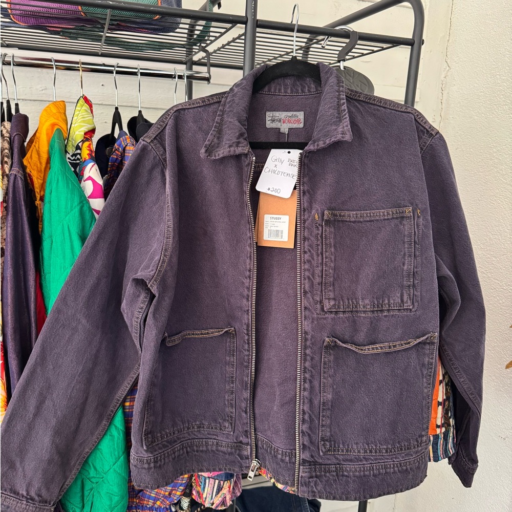 Stussy Utility Workshop Denim Jacket - Purple